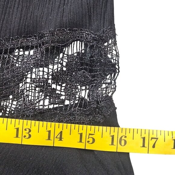 Free People Black S Mini Dress Whimsygoth Boho Chic Cottage Party Festival - Picture 6 of 11